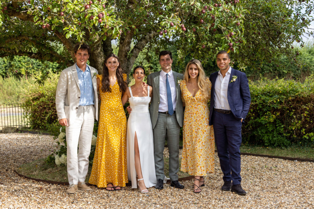 Group photos in dappled shade to avoid too much sun